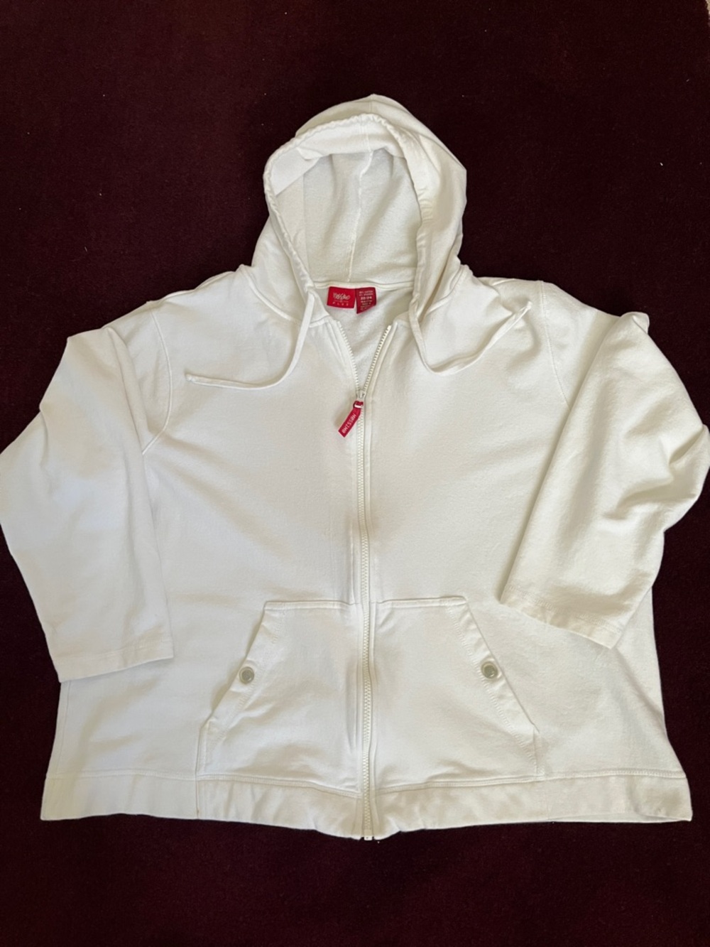 White Hooded Zip-Up Jacket - Unbranded